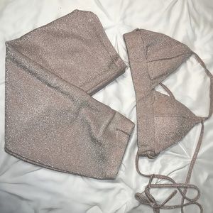 Shimmer Crop-top & Skirt Set